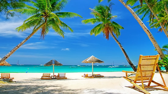 Tropical Beach Paradise-HD Desktop Wallpaper, HD wallpaper HD wallpaper