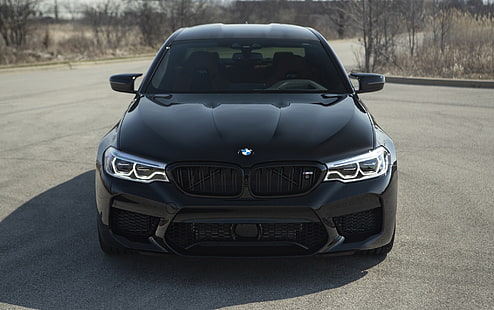 BMW, черно, лице, F90, HD тапет HD wallpaper