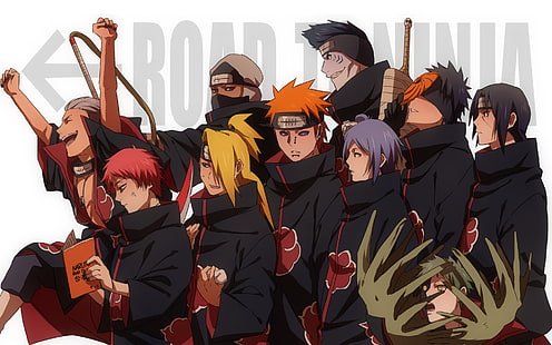 ภาพประกอบ Akatsuki, Anime, Naruto, Akatsuki (Naruto), Deidara (Naruto), Hidan (Naruto), Itachi Uchiha, Kakuzu (Naruto), Kisame Hoshigaki, Konan (Naruto), Obito Uchiha, Pain (Naruto), Sasori (Naruto) , เซ็ตสึ (นารูโตะ), วอลล์เปเปอร์ HD HD wallpaper