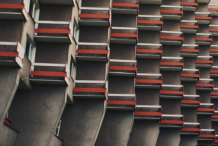Belarus, architecture, building, balcony, pattern, HD wallpaper