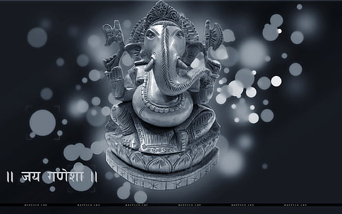 Lord Ganesha Abstract Background, gray Ganesha illustration, God, Lord Ganesha, abstract, ganesha, lord, background, HD wallpaper HD wallpaper