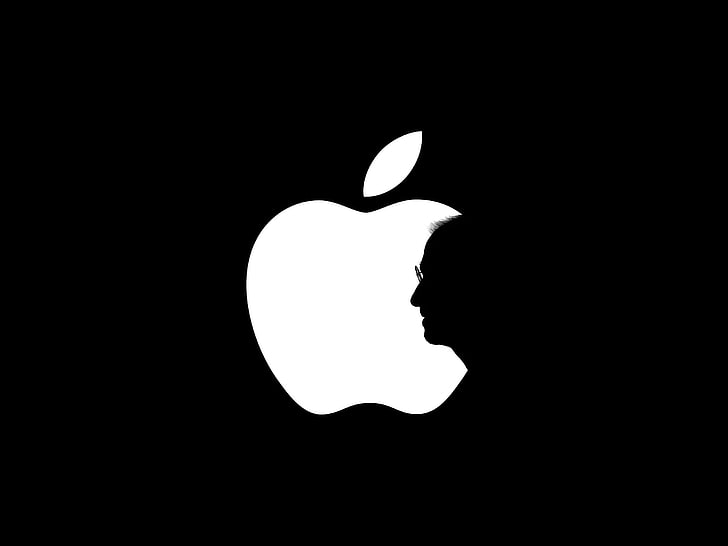 Logo Apple, apel, bayangan, logo, Steve Jobs, EPL, Wallpaper HD