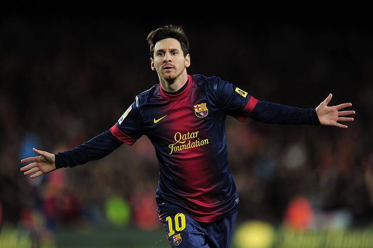 Lionel Messi, piłka nożna, zawodnik, Barcelona, ​​Lionel Messi, Tapety HD