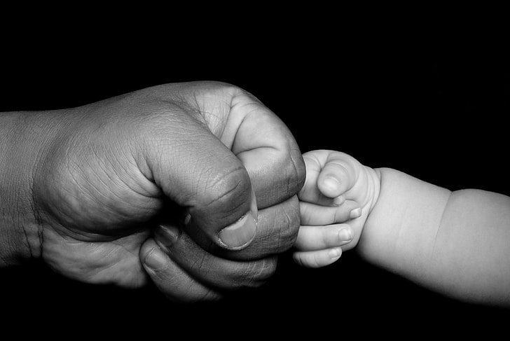 grayscale photography of hands, hands, HD wallpaper