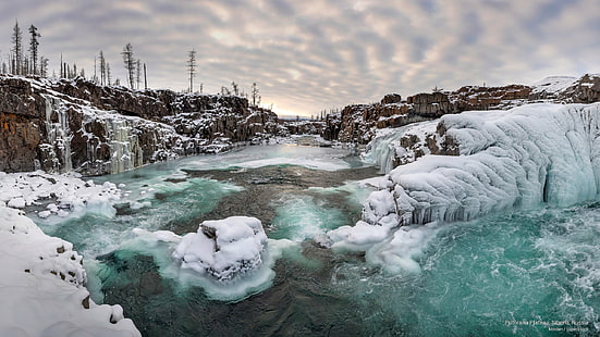 Putorana Plateau, Siberia, Russia, Winter, HD wallpaper HD wallpaper