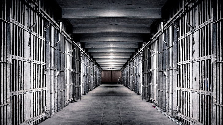 Stworzone przez człowieka, więzienie, opuszczony, przerażający, więzienie, Tapety HD