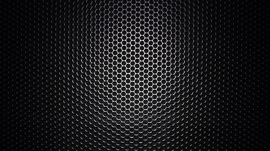 czarna metalowa siatka, czarny, tekstura, gradient, Tapety HD HD wallpaper