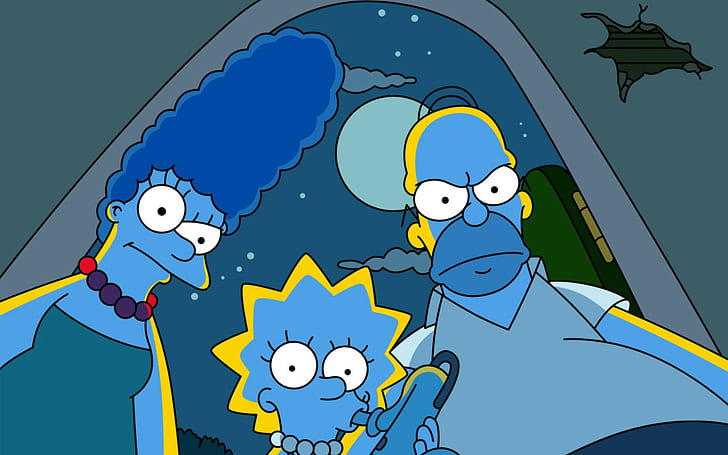 I Simpson, Homer Simpson, cartone animato, Marge Simpson, Lisa Simpson, Sfondo HD