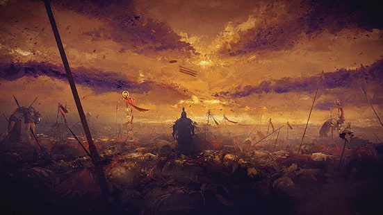 war painting, battle, army, Ryse: Son of Rome, video games, artwork, HD wallpaper HD wallpaper