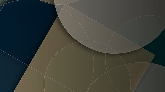 Quadrat und Kreis abstrakte Tapete, blau, gelb, weiß, Kreis, Geometrie, HD-Hintergrundbild HD wallpaper