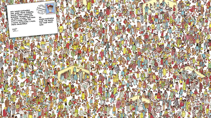 illustration of people, Waldo, puzzles, HD wallpaper