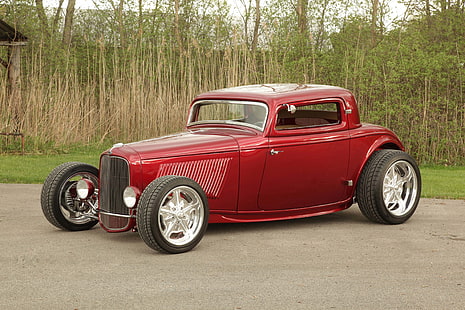 1932, automóvil, automóvil, automóvil, coupé, personalizado, vado, caliente, hotrod, varilla, streetrod, vehículo, Fondo de pantalla HD HD wallpaper