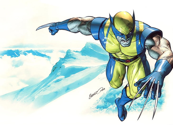 Marvel X-Men Wolverine, Wolverine, bandes dessinées Marvel, griffes, Mutant, oeuvre d'art, Fond d'écran HD