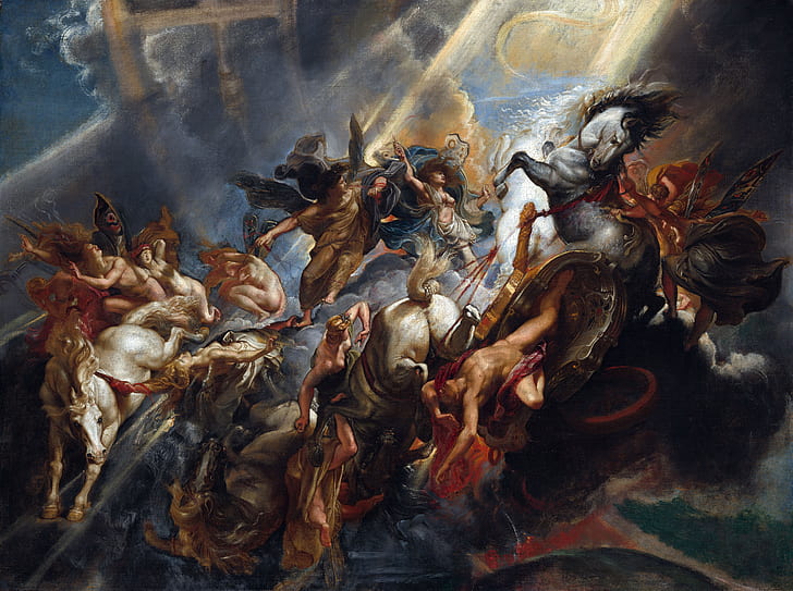 Peter Paul Rubens, The Fall of Phaeton, 1605, arte classica, Sfondo HD