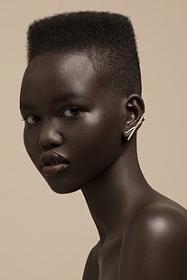 heban, portret, kobiety, afrykańskie, Tapety HD HD wallpaper