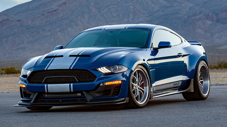 Ford, Shelby Super Snake, Blue Car, Car, Muscle Car, Shelby Super Snake Widebody, HD wallpaper