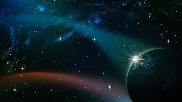 อวกาศท้องฟ้าดวงดาวดาวเคราะห์ศิลปะอวกาศ, วอลล์เปเปอร์ HD