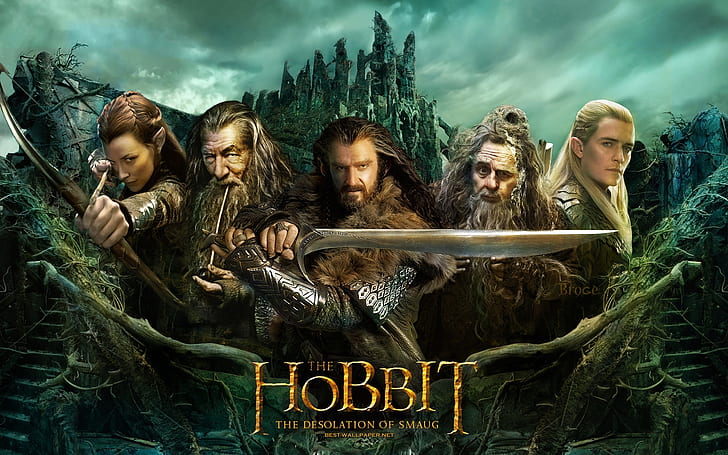 The Hobbit: The Desolation of Smaug, Hobbit, Desolation, Smaug, HD tapet