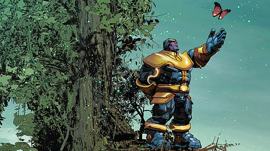 Quadrinhos, Vingadores: Guerra Infinita, Vingadores: Guerra Infinita, Marvel Comics, Thanos, HD papel de parede HD wallpaper
