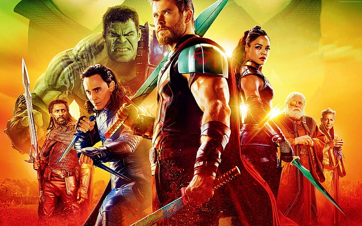 Thor: Ragnarok, Chris Hemsworth, affiche, 4k, Fond d'écran HD