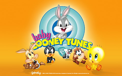 Baby Looney Tunes Bugs Bunny Sylvester The Cat Tasmanian Devil And Tweety Bird Skrivbordsunderlägg Hd 1920 × 1200, HD tapet HD wallpaper