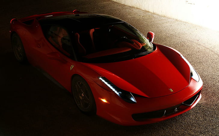 Red Ferrari, 458 Italia sports car, desktop, red ferrari, 458 italia sports car, desktop, HD wallpaper