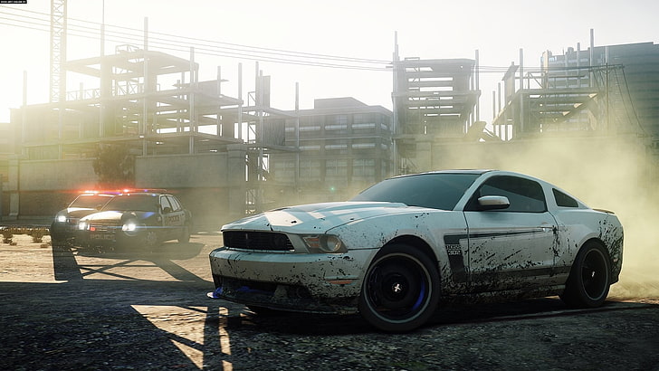 white coupe, автомобиль, видеоигры, Need for Speed: Most Wanted (видеоигра 2012), HD обои