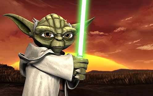 Star Wars Yoda HD, master yoda from star wars illustration, movies, star, wars, yoda, HD wallpaper HD wallpaper