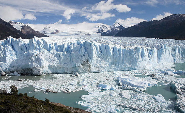 Lodowiec Perito Moreno, tworzenie się lodu, przyroda, góry, lodowiec, perito moreno, lodowiec perito moreno, Tapety HD