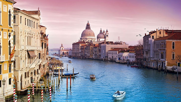 مباني المدينة المائية لقناة فينيسيا إيطاليا ، صور قنوات البندقية ، البندقية ، إيطاليا ، القناة ، المياه ، المدينة ، المباني، خلفية HD