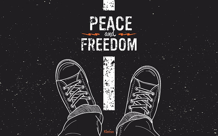 Peace and Freedom tapeta, grafika, typografia, Tapety HD