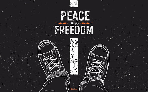 Peace and Freedom wallpaper, artwork, typography, HD wallpaper HD wallpaper