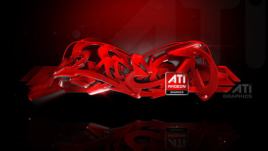 ATI Radeon Графика абстрактные объявления, ATI, графика, аннотация, реклама, HD обои HD wallpaper