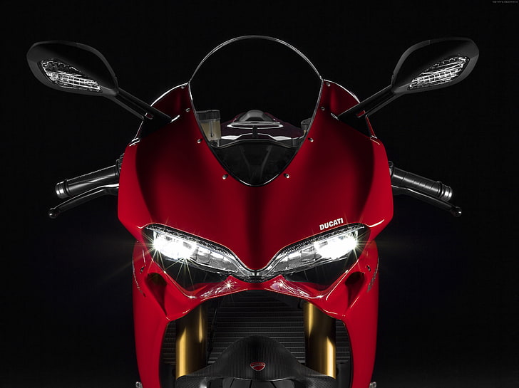 red, speedbike, best bikes, Ducati 1299 Panigale S, superbike, HD wallpaper