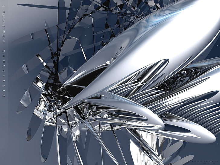 Spiralglas Spiegel Kunst Tapete, Abstrakt, Blau, Künstlerische, CGI, Farben, Muster, Reflexion, Formen, Textur, HD-Hintergrundbild