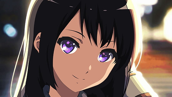 Anime, dźwięk! Eufonium, czarne włosy, fioletowe oczy, Reina Kousaka, Tapety HD HD wallpaper