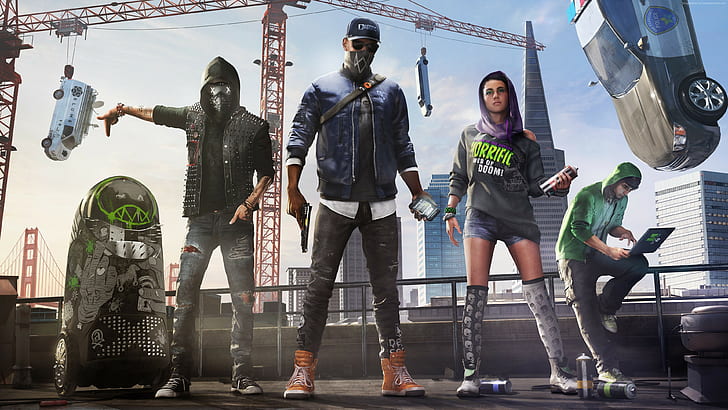 PlayStation 4, PlayStation 3, Xbox 360, Xbox One, PC, Watch Dogs 2, HD wallpaper