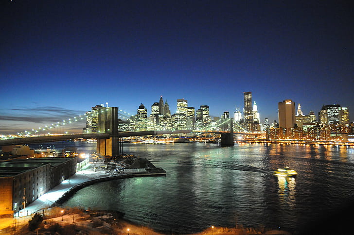 التصوير الجوي للمبنى والجسر ، جسر بروكلين ، جسر بروكلين ، بالليل ، التصوير الجوي ، البناء ، جسر بروكلين ، نيويورك ، الأفق الحضري ، مناظر المدينة ، الليل ، ناطحة السحاب ، وسط المدينة ، العمارة ، المشهد الحضري ، النهر ، المكان الشهير ، المدينة الولايات المتحدة الأمريكية مبنى إداري مضاء خارج المبنى للأعمال، خلفية HD