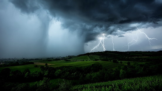 Landschaft, Sturm, Wolken, Regen, HD-Hintergrundbild HD wallpaper