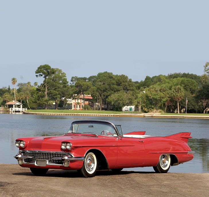 1958 ، بياريتز ، كاديلاك ، سيارة ، حلم ، إلدورادو ، نموذج أولي ، قطرة مطر ،، خلفية HD