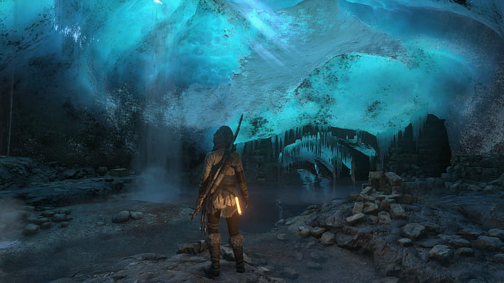 Tomb Raider Yükselişi, Lara Croft, ekran görüntüsü, video oyunları, HD masaüstü duvar kağıdı