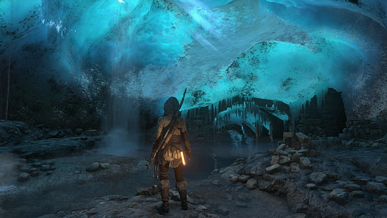 Rise of the Tomb Raider, Лара Крофт, скриншот, видеоигры, HD обои HD wallpaper