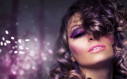 женщина, макияж, модель, лицо, Анна Субботина, HD обои HD wallpaper