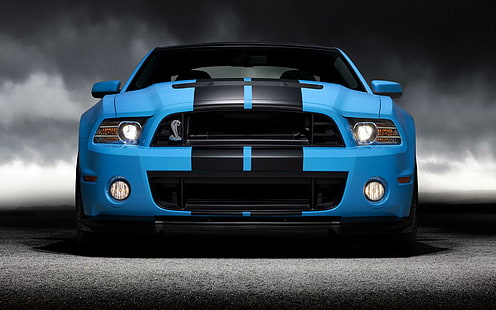 Ford Shelby GT500 2013, черен и син ford mustang, ford, shelby, gt500, 2013, автомобили, HD тапет HD wallpaper