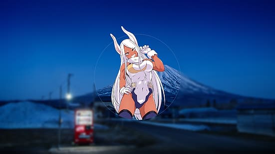 Usagiyama Rumi, Boku no Hero Academia, tavşan kız, şekillerde render, HD masaüstü duvar kağıdı HD wallpaper