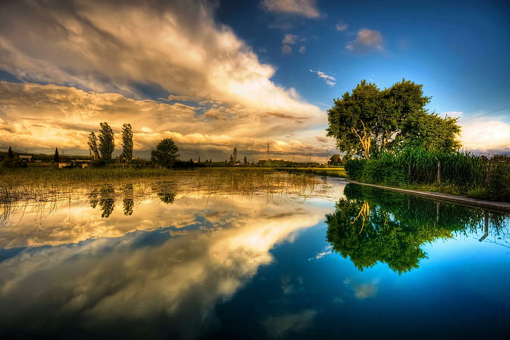 Reflexión de Spring Lake, ríos, estaciones, paisajes, reflexiones,  paisajes, Fondo de pantalla HD | Wallpaperbetter